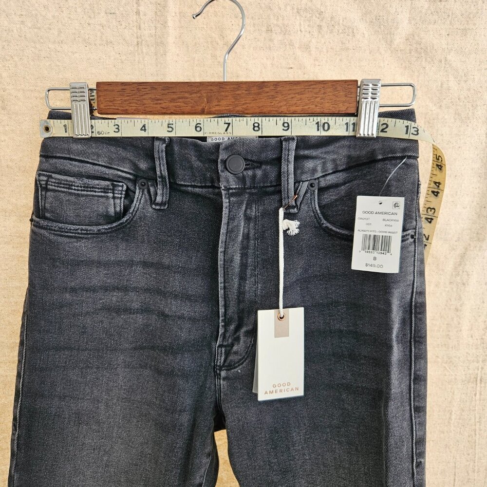 NWT Good American Black Skinny Jeans - Picture 7 of 9